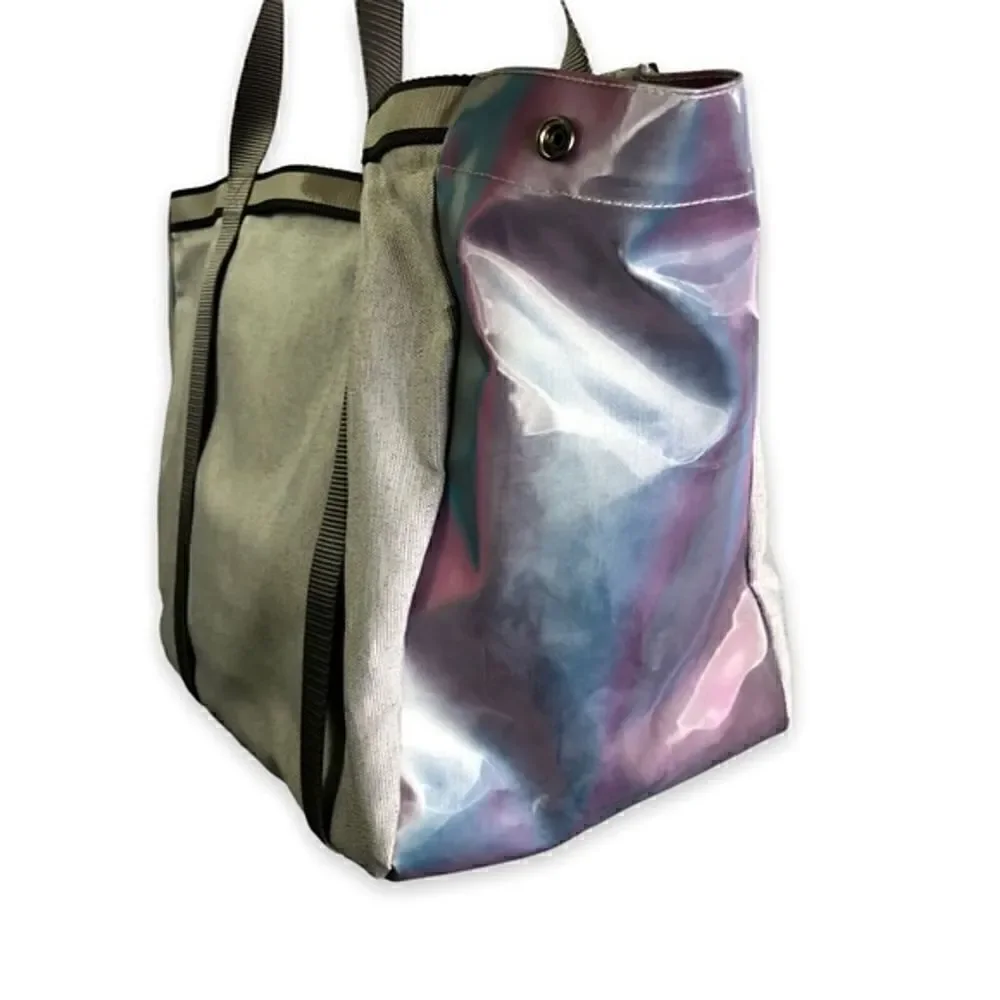 ANDI New York Aqua Reflective Summer Iridescent Tote Bag Purse